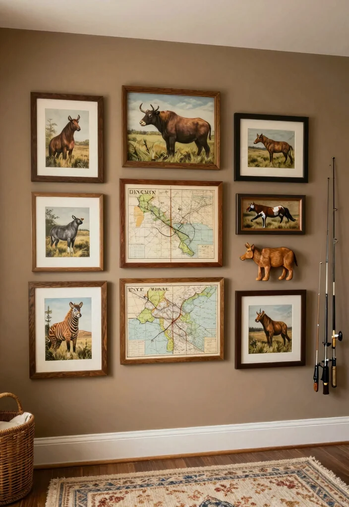 10 Boys Hunting Bedroom Ideas with Rustic Themes 3. Nature Inspired Wall Art 0