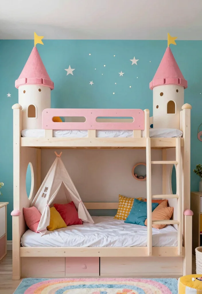 10 Bunk Bed Bedroom Ideas to Save Space 35 10 Bunk Bed Bedroom Ideas to Save Space 5. Themed Bunk Beds for Imaginative Play 0