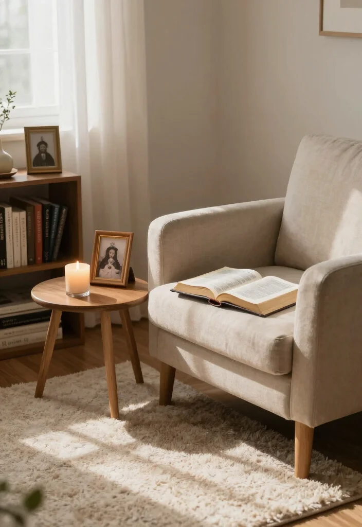 10 Christian Bedroom Ideas with Meaningful Decor 3. A Prayer Corner 0