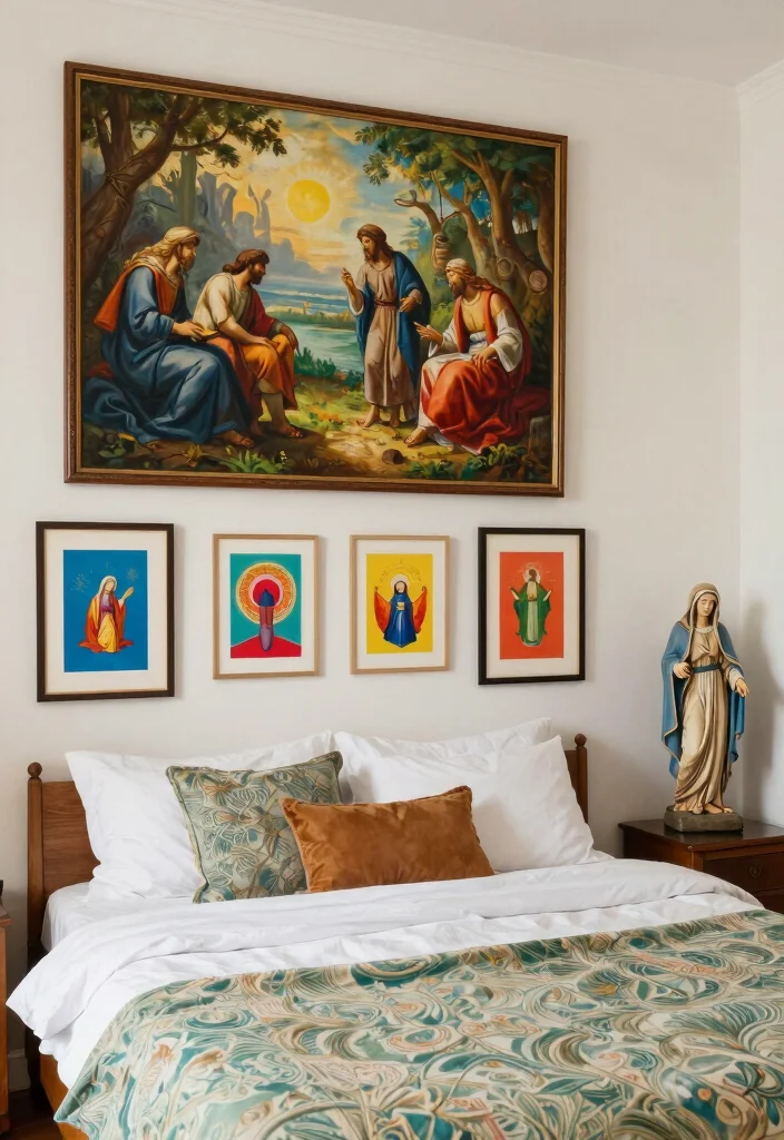 10 Christian Bedroom Ideas with Meaningful Decor 9. Spiritual Artwork 0