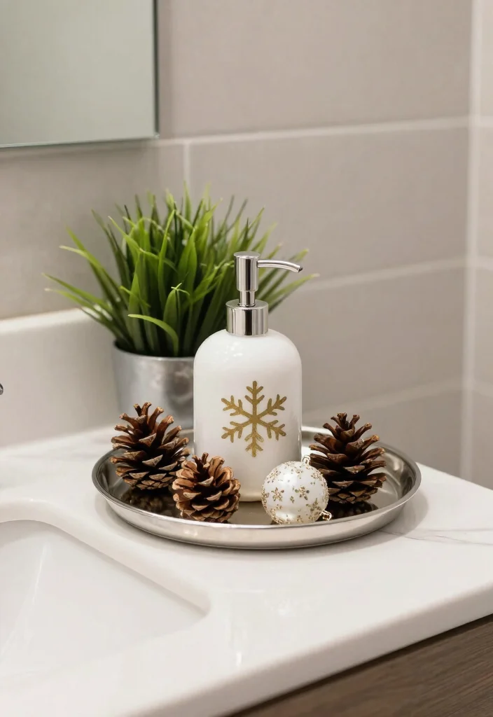 10 Christmas Bathroom Decor Ideas for Subtle Festive Touch 4. Subtle Festive Accents 0