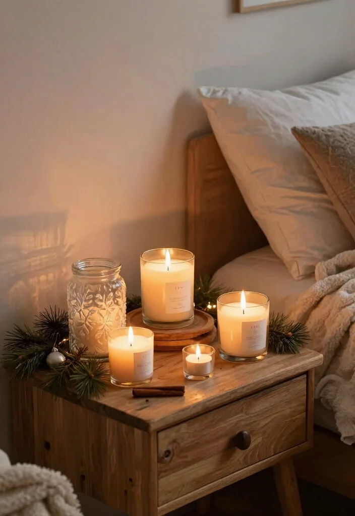 10 Christmas Bedroom Decor Ideas for a Festive Feel 5. Seasonal Scented Candles 0