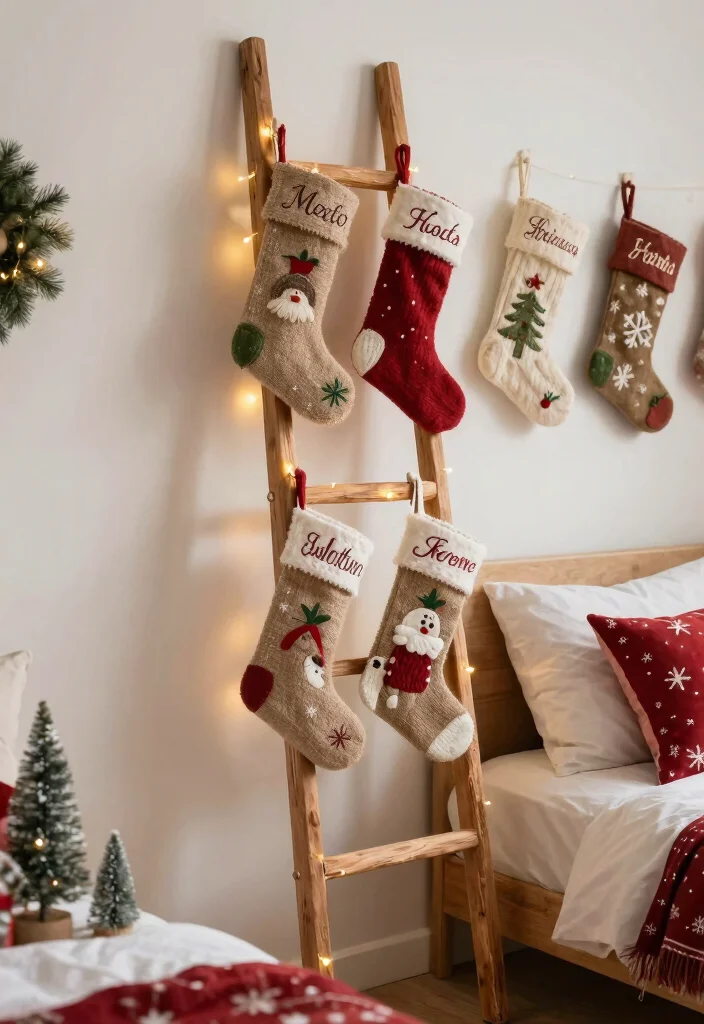 10 Christmas Bedroom Decor Ideas for a Festive Feel 7. Charming Stockings 0