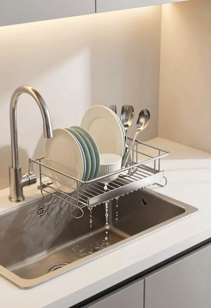 10 Kitchen Drying Rack Ideas for Daily Use 3. Over the Sink Drying Rack 0