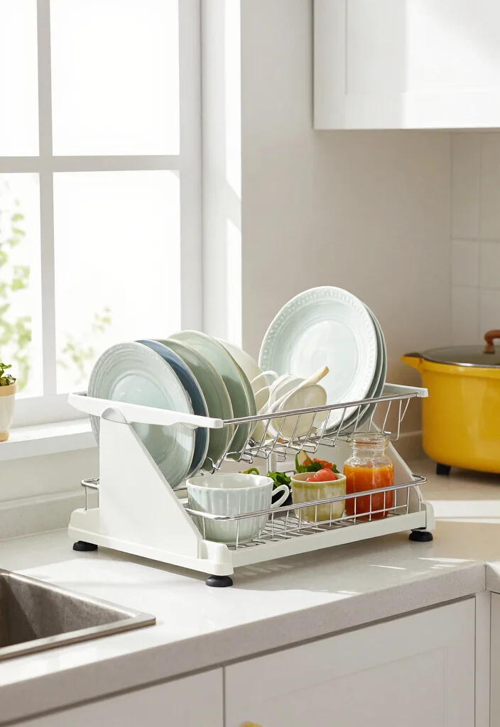 10 Kitchen Drying Rack Ideas for Daily Use 9. Collapsible Dish Rack 0