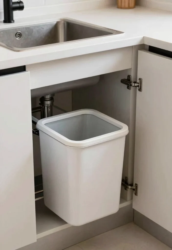 10 Kitchen Dustbin Ideas That Stay Hidden 10. Under Sink Trash Solutions 0