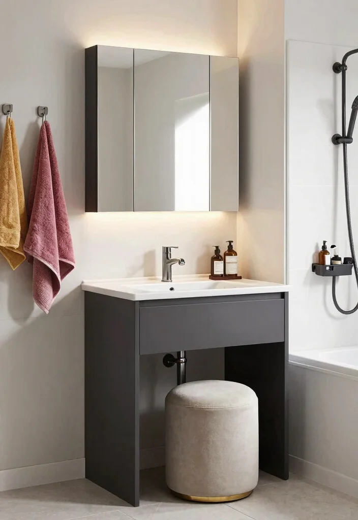 10 Mini Bathroom Ideas for Small and Tight Spaces 13 10 Mini Bathroom Ideas for Small and Tight Spaces 3. Multi Functional Accessories 0