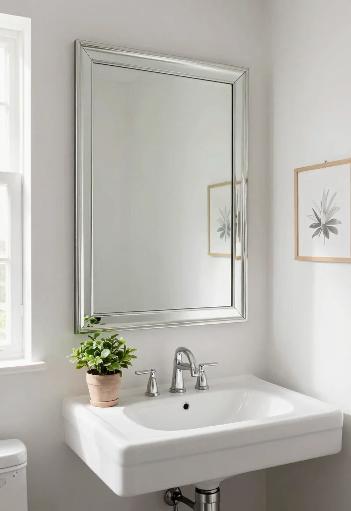 10 Mini Bathroom Ideas for Small and Tight Spaces 25 10 Mini Bathroom Ideas for Small and Tight Spaces 5. Smart Use of Mirrors 0