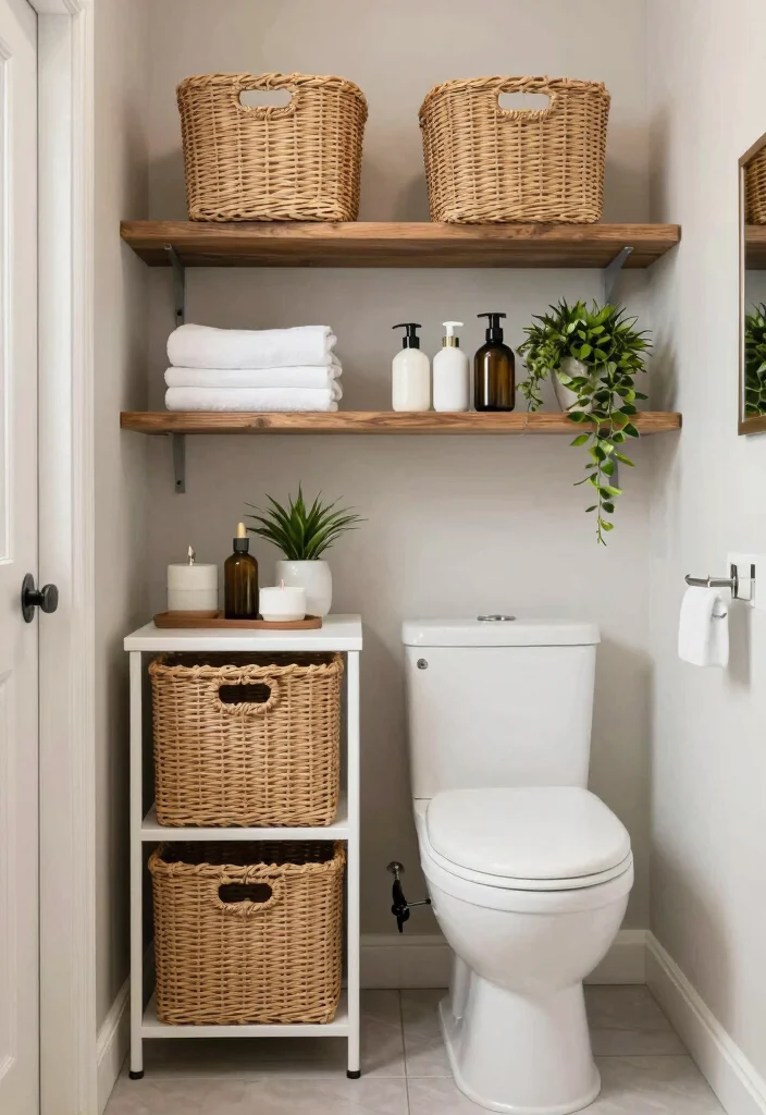 10 Mini Bathroom Ideas for Small and Tight Spaces 49 10 Mini Bathroom Ideas for Small and Tight Spaces 9. Stylish Storage Solutions 0