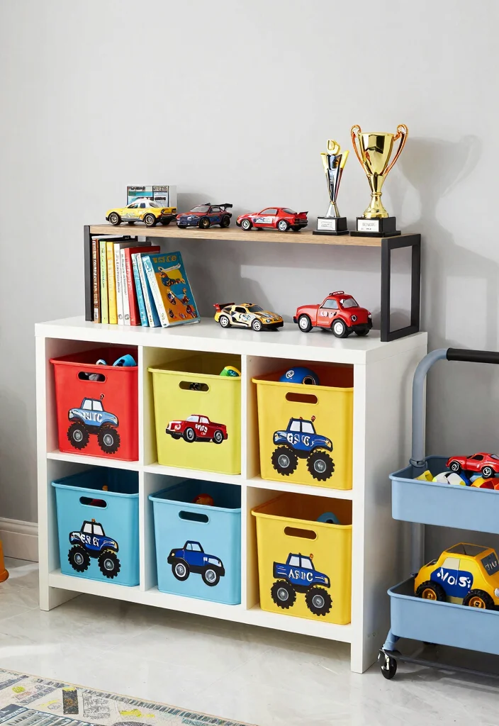 10 Monster Truck Bedroom Ideas for Kids Who Love Cars 3. Creative Storage Solutions 0