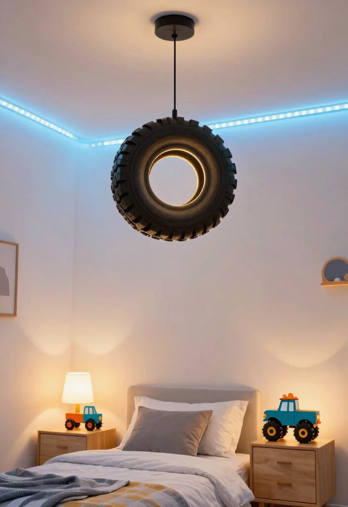 10 Monster Truck Bedroom Ideas for Kids Who Love Cars 6. Fun Lighting Fixtures 0
