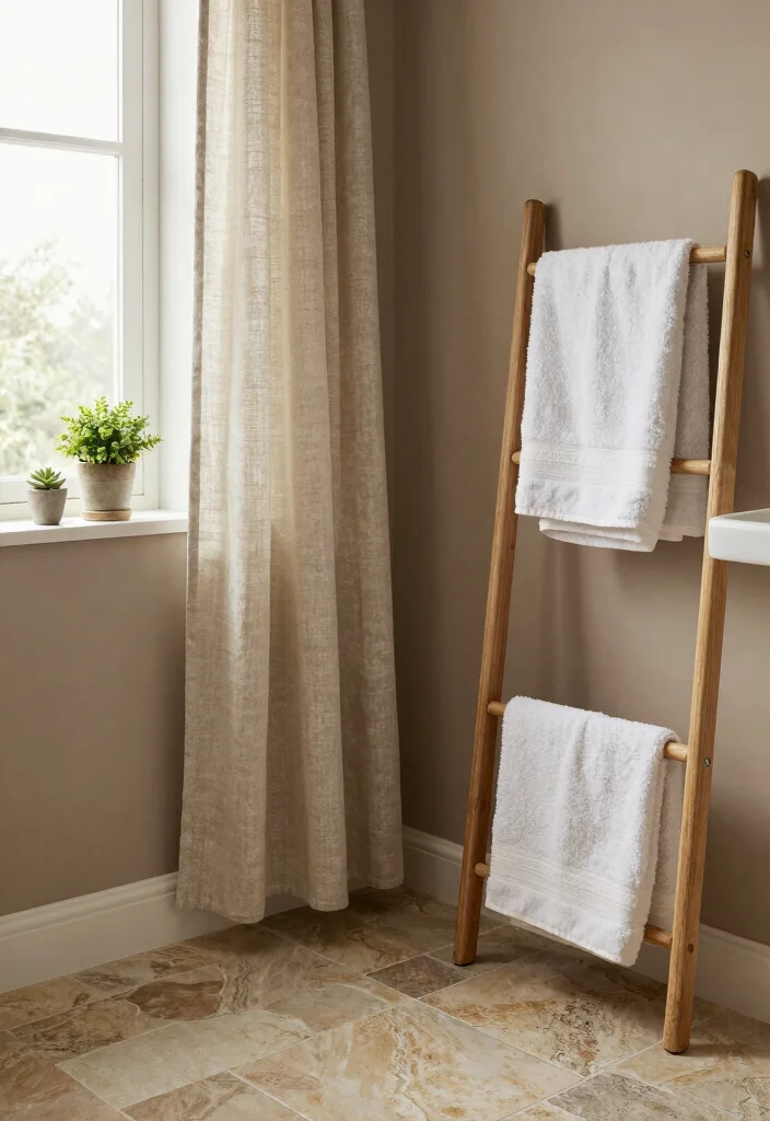 10 Rustic Half Bathroom Ideas with Cozy Character 3. Earthy Color Palette 0