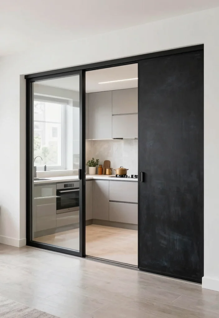 10 Small Studio Kitchen Ideas with Smart Layouts 48 10 Small Studio Kitchen Ideas with Smart Layouts 8. Incorporate Sliding Doors 0