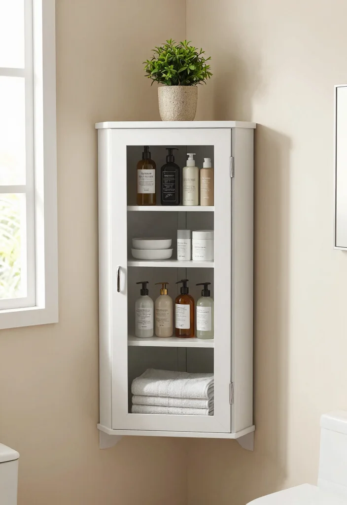 10 Tiny Bathroom Storage Ideas That Use Every Inch 23 10 Tiny Bathroom Storage Ideas That Use Every Inch 3. Corner Cabinets 0