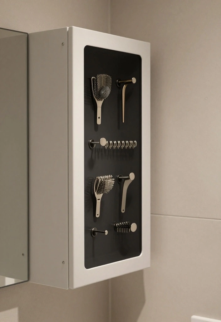 10 Tiny Bathroom Storage Ideas That Use Every Inch 25 10 Tiny Bathroom Storage Ideas That Use Every Inch 5. Magnetic Strips for Metal Accessories 0