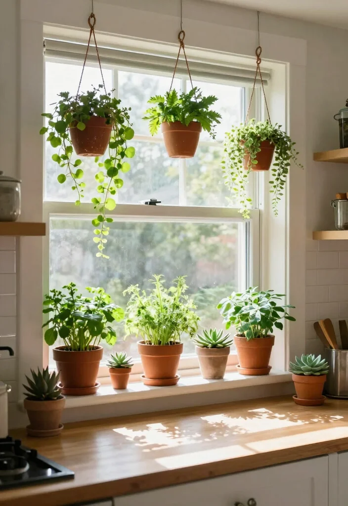 10 Tiny Kitchen Ideas on a Realistic Budget 8. Add a Splash of Greenery 0