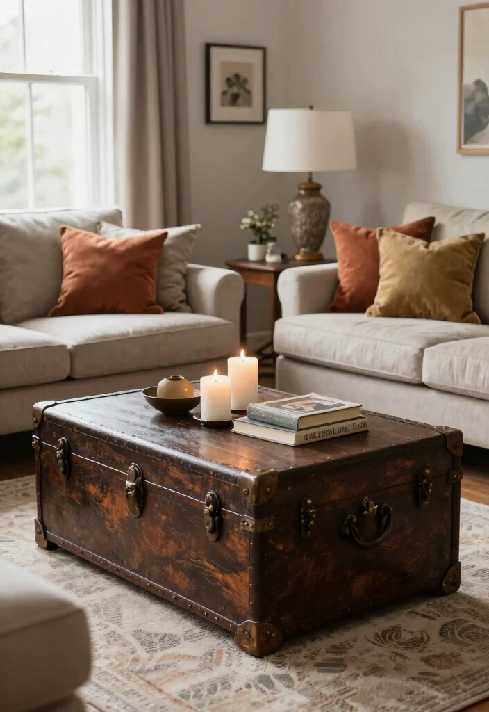 12 Airbnb Living Room Ideas Guests Remember 10. Unique Coffee Tables 0