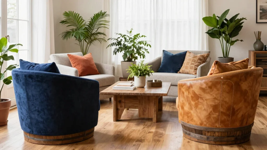12 Barrel Chair Living Room Ideas for Extra Seating