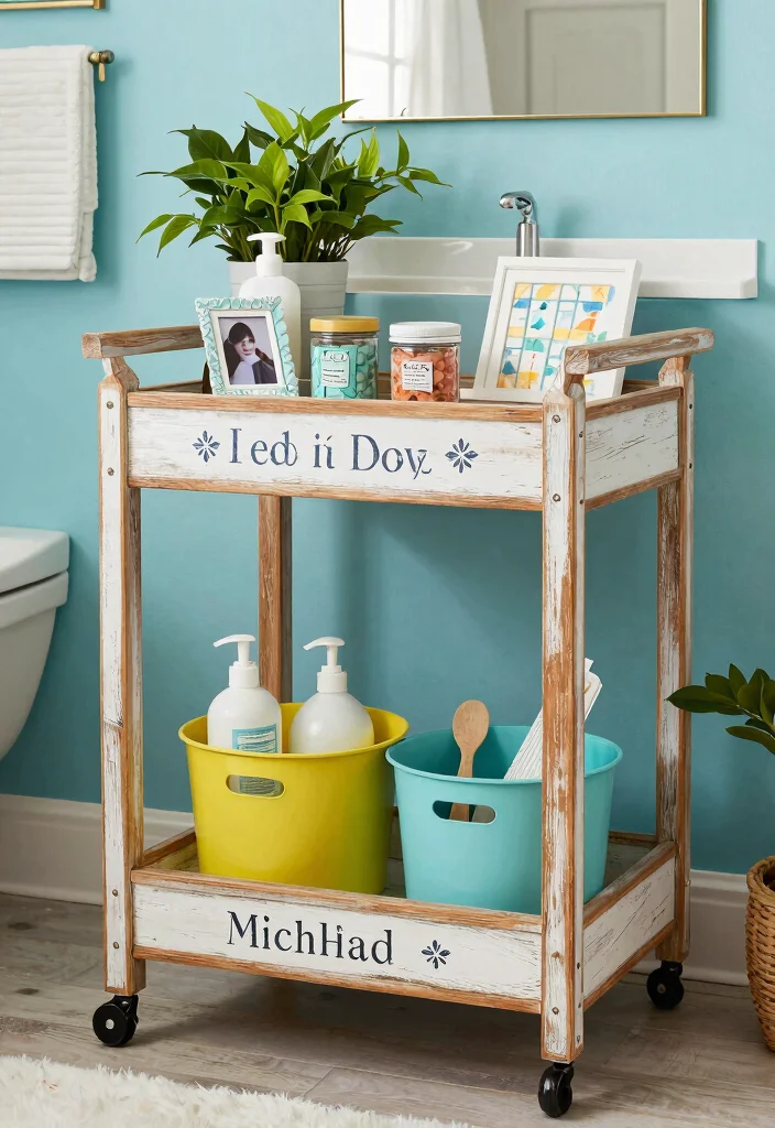 12 Bathroom Cart Ideas for Flexible Storage and Style 37 12 Bathroom Cart Ideas for Flexible Storage and Style 7. DIY Bathroom Carts 0