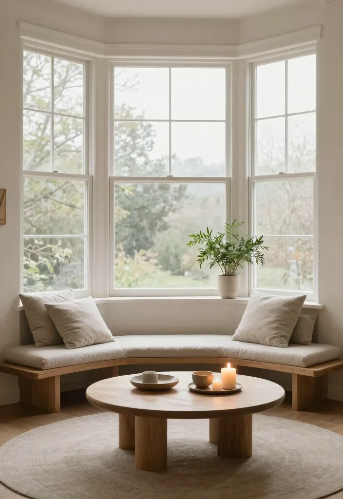 12 Bay Window Kitchen Nook Ideas with Natural Light 38 12 Bay Window Kitchen Nook Ideas with Natural Light 8. Minimalist Zen Space 0