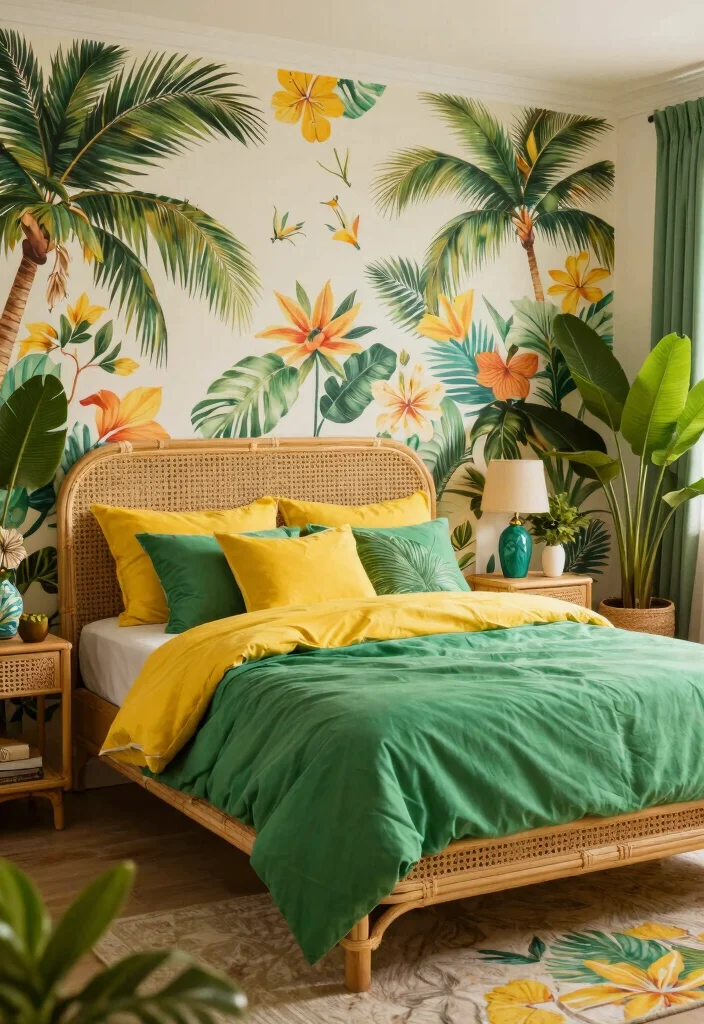 12 Bedroom Set Ideas for a Coordinated Look 49 12 Bedroom Set Ideas for a Coordinated Look 9. Tropical Escape 0