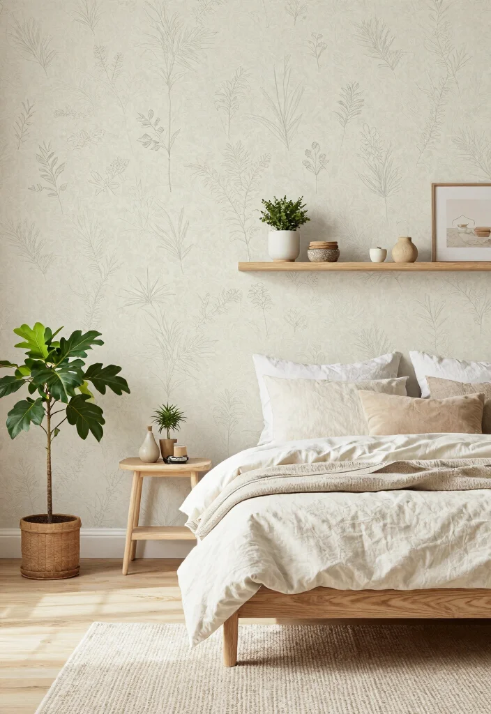 12 Bedroom Wallpaper Ideas to Add Instant Personality 16 12 Bedroom Wallpaper Ideas to Add Instant Personality 6. Eco Conscious Fabrics for a Sustainable Touch 0