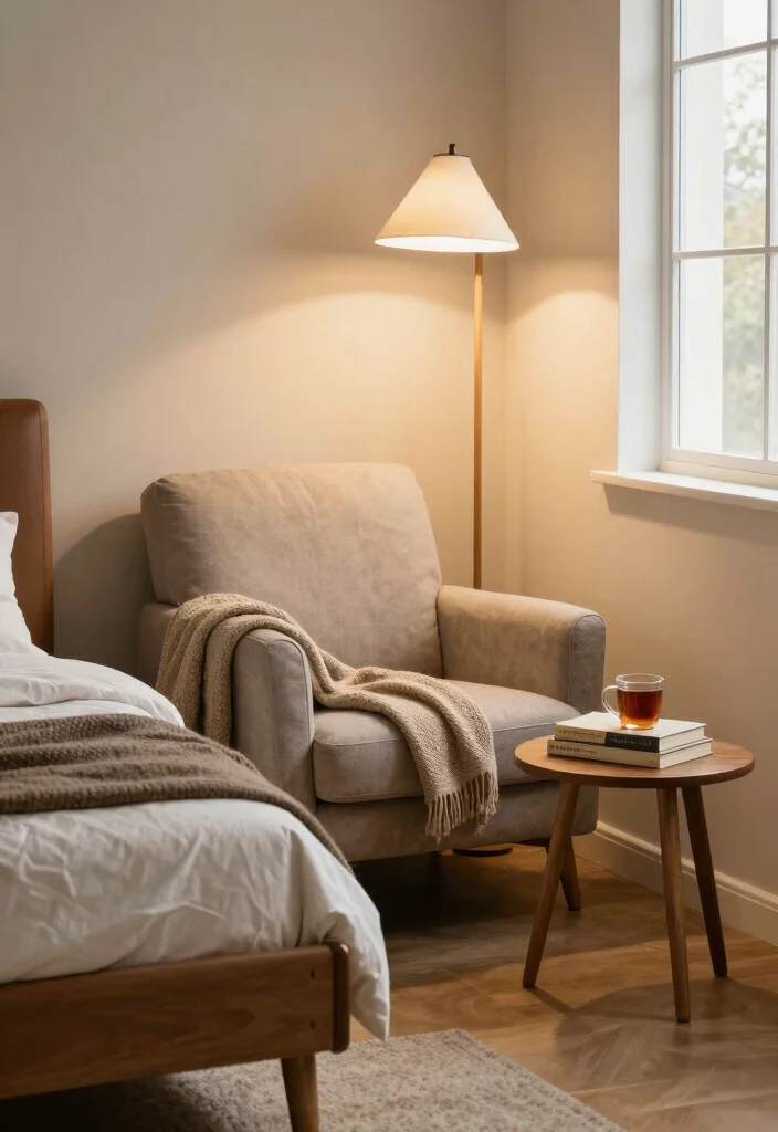 12 Brown Bed Frame Bedroom Ideas for Warm Styling 8. Create a Cozy Reading Nook 0