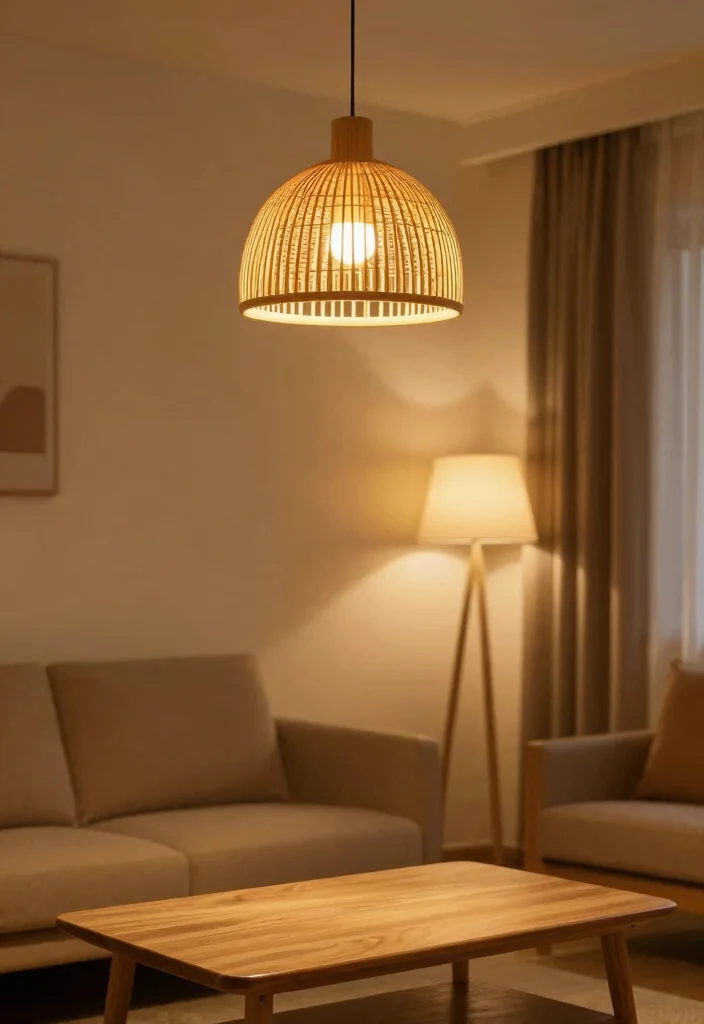 12 Brown and Yellow Living Room Ideas with Warm Energy 10. Eco Friendly Lighting Fixtures 0