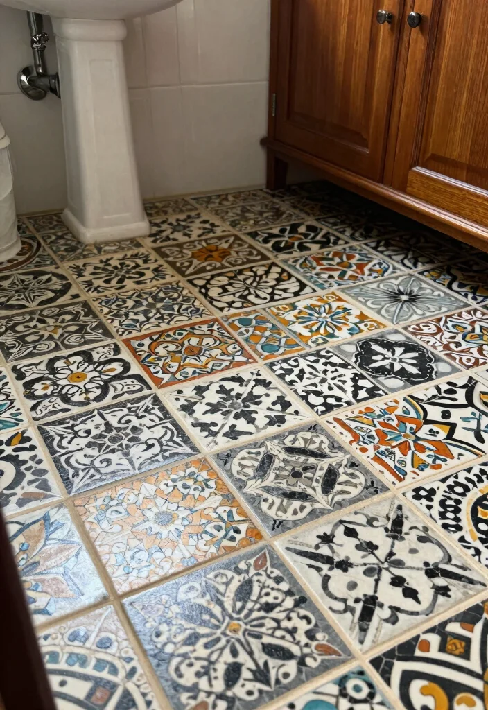 12 Classic Bathroom Ideas with Timeless Appeal 2. Vintage Tile Patterns A Timeless Touch 0