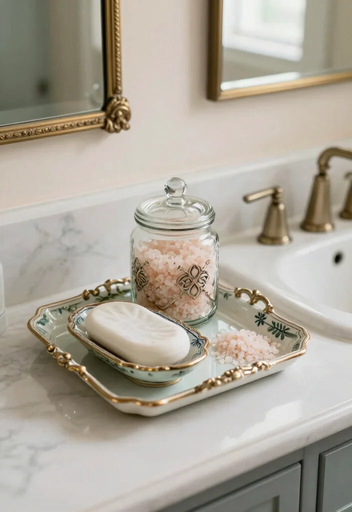 12 Classic Bathroom Ideas with Timeless Appeal 6. Vintage Accessories Small Touches that Matter 0