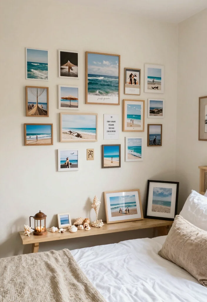 12 Coastal Beach Bedroom Ideas with Relaxed Style 12. Personal Touches 0