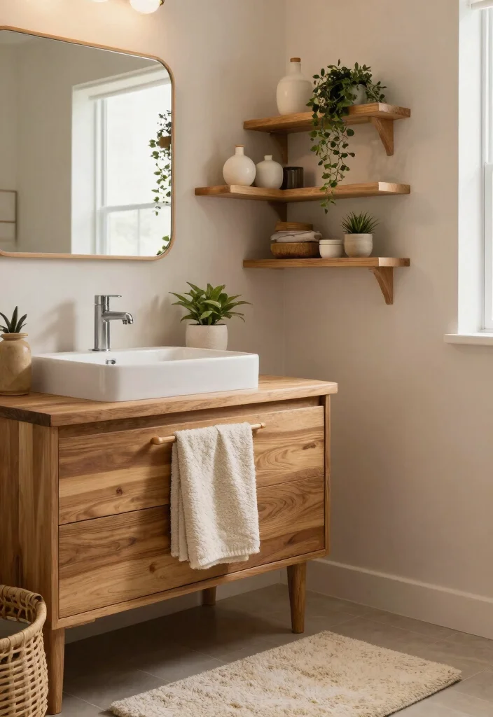 12 Cozy Bathroom Ideas for a Warm Inviting Feel 10. Warm Wooden Accents 0