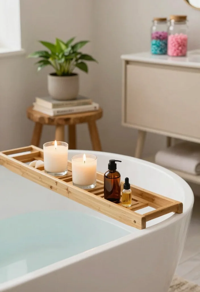 12 Cozy Bathroom Ideas for a Warm Inviting Feel 4. Spa Like Accessories 0
