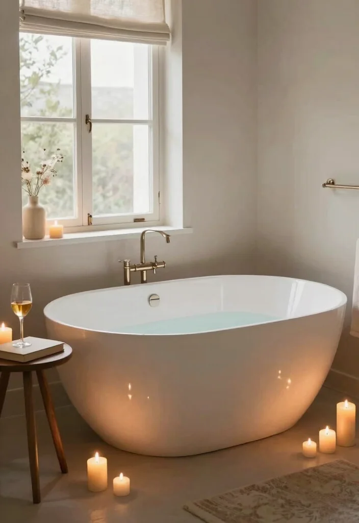 12 Cozy Bathroom Ideas for a Warm Inviting Feel 6. Freestanding Bathtub 0
