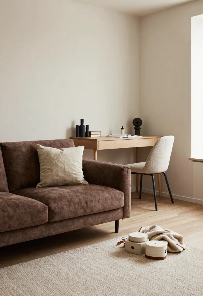 12 Dark Brown Living Room Decorating Ideas with Warmth 10. Functional Multi Purpose Spaces 0