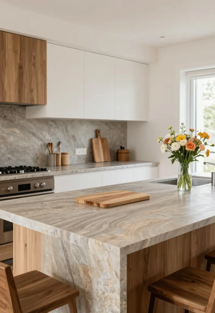 12 Earth Tone Kitchen Ideas with Natural Warmth 14 12 Earth Tone Kitchen Ideas with Natural Warmth 4. Natural Stone Countertops 0