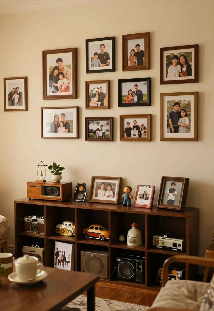 12 Farmstyle Living Room Ideas with Cozy Details 12. Personalized Touches 0