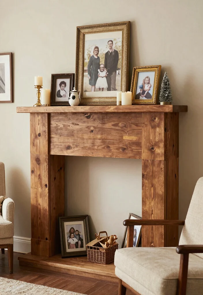 12 Farmstyle Living Room Ideas with Cozy Details 7. Rustic Mantels 0