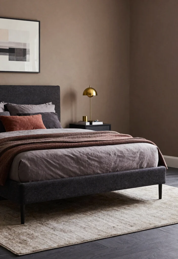 12 Gray Floor Bedroom Ideas for Soft Modern Style 2 12 Gray Floor Bedroom Ideas for Soft Modern Style 2. Dark Gray Drama 0
