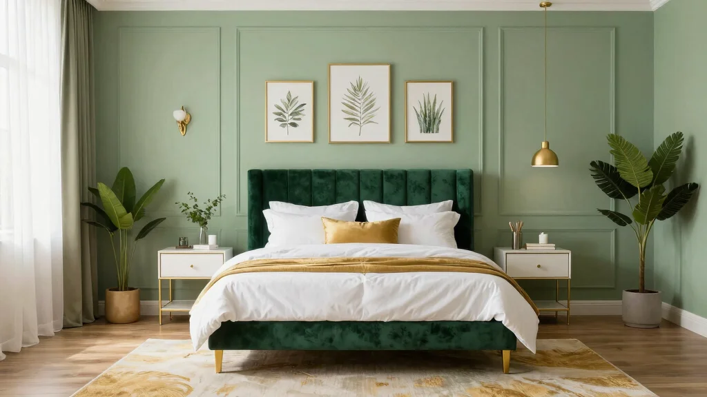 12 Green and Gold Bedroom Ideas with Elegant Contrast