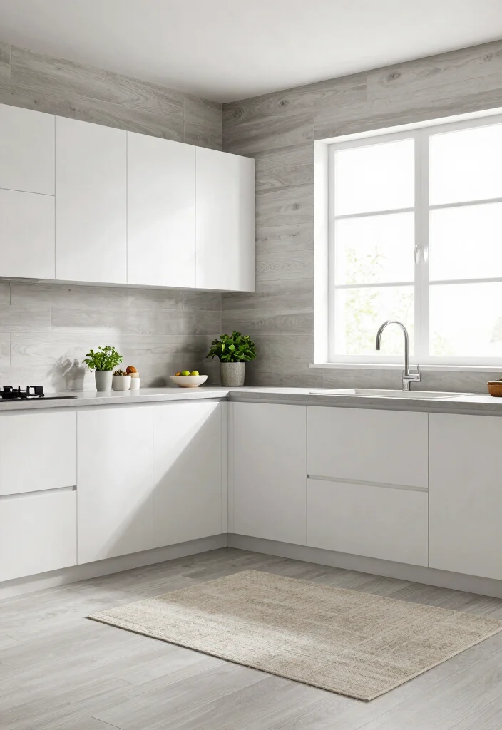 12 Grey Kitchen Flooring Ideas for a Neutral Base 1 12 Grey Kitchen Flooring Ideas for a Neutral Base 1. Light Grey Wood Look Tiles 0