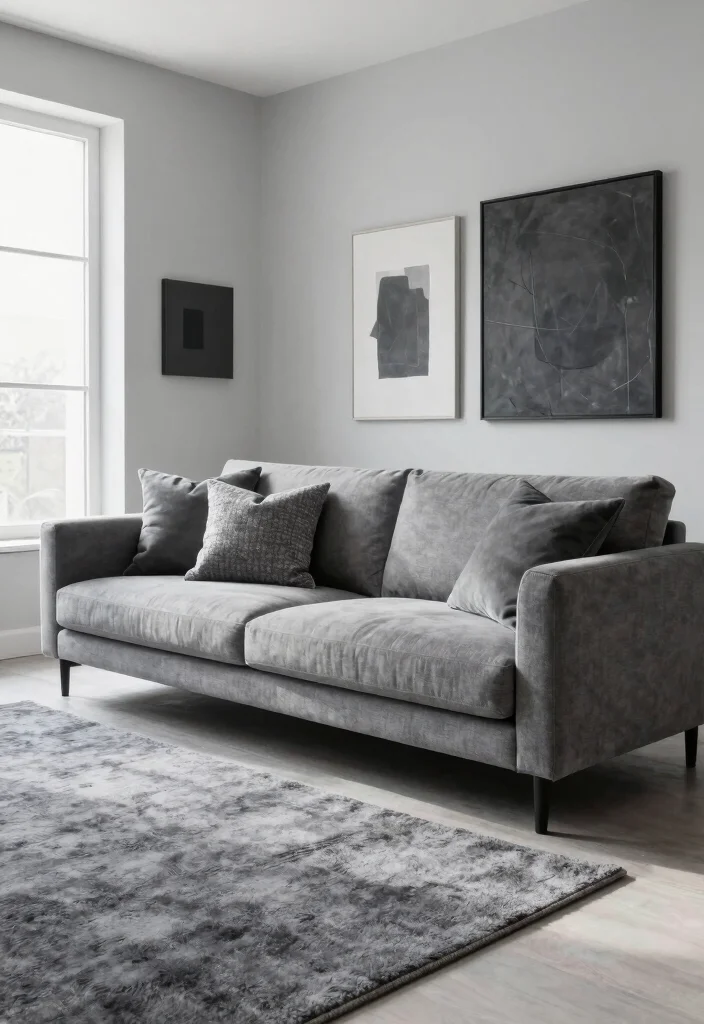 12 Grey Sofa Living Room Ideas for Easy Styling 1 12 Grey Sofa Living Room Ideas for Easy Styling 1. Monochrome Magic 0