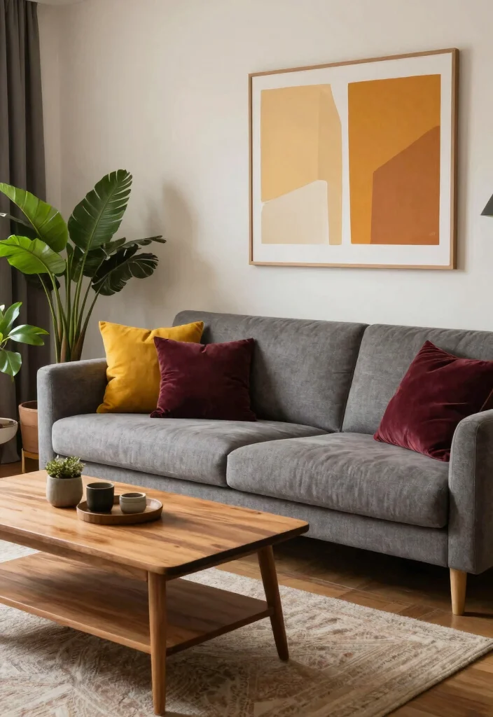 12 Grey Sofa Living Room Ideas for Easy Styling 12 12 Grey Sofa Living Room Ideas for Easy Styling 2. Cozy Contrast 0