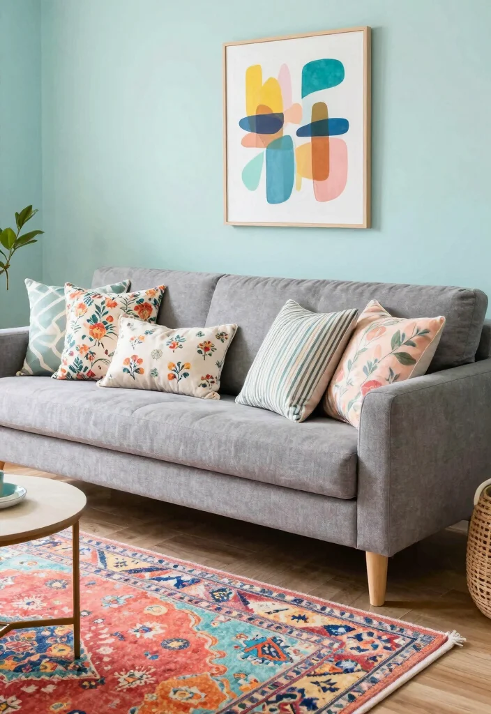 12 Grey Sofa Living Room Ideas for Easy Styling 24 12 Grey Sofa Living Room Ideas for Easy Styling 4. Playful Patterns 0