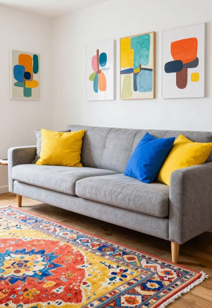 12 Grey Sofa Living Room Ideas for Easy Styling 48 12 Grey Sofa Living Room Ideas for Easy Styling 8. Bold Accents 0