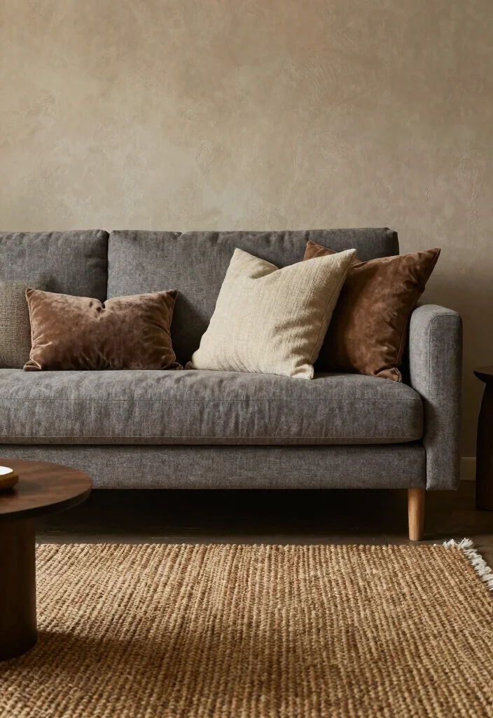 12 Grey Sofa Living Room Ideas for Easy Styling 49 12 Grey Sofa Living Room Ideas for Easy Styling 9. Textured Layers 0