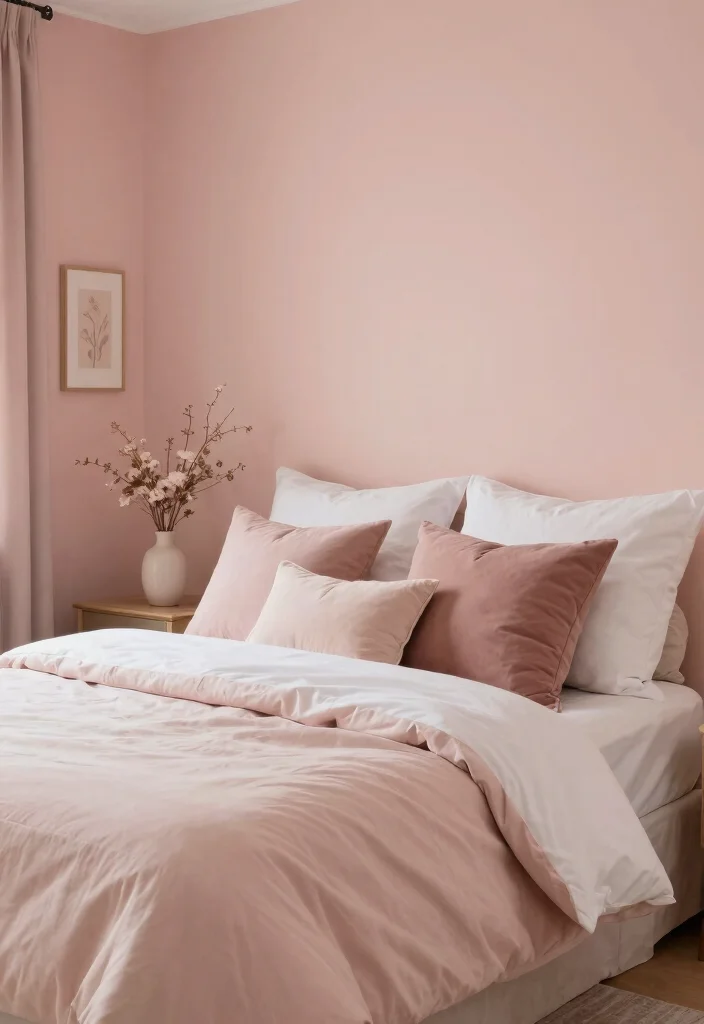 12 Indian Bedroom Colour Ideas with Warm Tones 12. Warm Blush 0