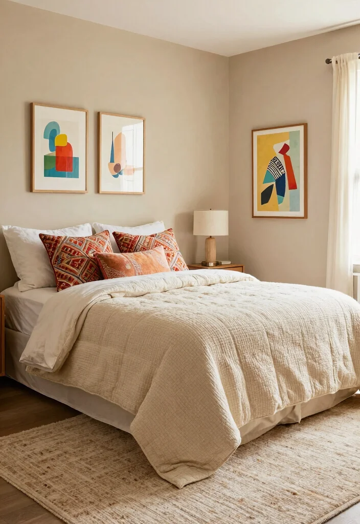 12 Indian Bedroom Colour Ideas with Warm Tones 5. Rustic Sandy Beige 0