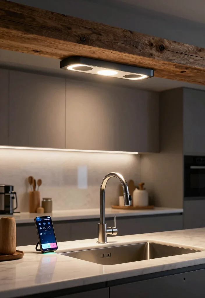 12 Kitchen Lighting Ideas Over the Sink Area 11. Smart Lighting Solutions 0
