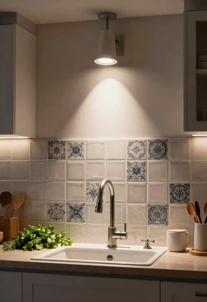 12 Kitchen Lighting Ideas Over the Sink Area 6. Spotlighting for Accents 0